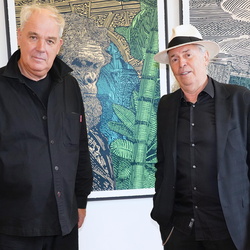 Holzschnitt auf Leinwand